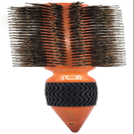 Lado Pro Long Barrel Nylon & Boar Bristle Round Wood Hair Brush #4103 (Large, 2 1/4 inch)