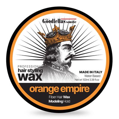 The Goodfellas' smile Orange Empire Hair Wax Modeling Hold Styling Wax with Orange Zest Scent, 100ml Made in Italy
