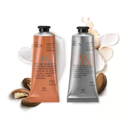 Natura Castanha Hand & Foot Cream Bundle Duo Nourishing Set with Brazil Nut Oil Deep Hydration for Dry Skin, Soothes & Softens, Vegan & Cruelty-Free Skincare 2 x 2.6 oz (75g)