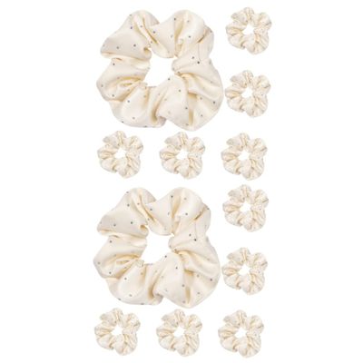 KALLORY 12pcs Scrunchies for Women Rhinestone Hair Ties Elastic Ponytail Holders Hair Bands Accessories for Girls Bulk