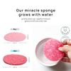 AOA Studio 50-Count Compressed Facial Sponges 100% Natural Cosmetic Spa Sponges for Facial Cleansing, Exfoliating Mask, Remove for Makeup, Dead Skin, and Dirt (50 counts, Pink) view 2
