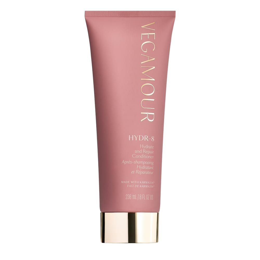 VEGAMOUR HYDR-8 Hydrate and Repair Conditioner - Hydrating Conditioner with Marula Oil, Moringa Oil, Ceramides & Biotin, Natural Conditioner for Dry Hair