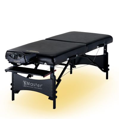 Master Massage 30" Galaxy Pro Portable Massage Table Package in Black with Ambient Lighting System