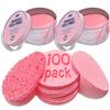 AOA Studio 100-Count Compressed Facial Sponges 100% Natural Cosmetic Spa Sponges for Facial Cleansing, Exfoliating Mask, Remove for Makeup, Dead Skin, and Dirt (100 counts, Pink) view 1