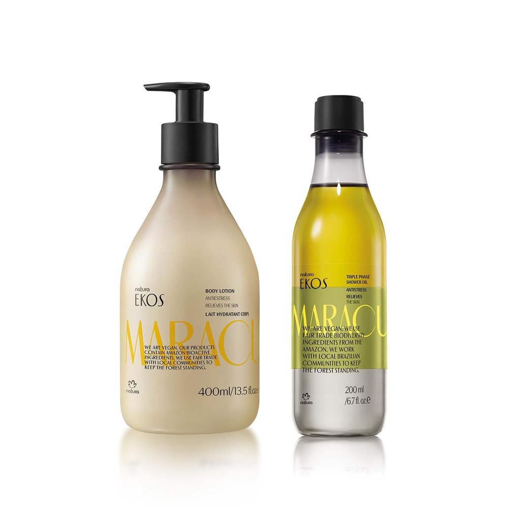 Natura  Maracuj Body Care Duo Bundle  Passion Fruit Triple Phase Body Oil & Relieving Body Lotion  24H Hydration, Soothing & Radiant Skin  Vegan & Cruelty-Free Brazilian Skincare