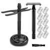 SHAVING REVOLUTION Long Handle Double Edge Safety Razor - Butterfly Open Razor with 10 Japanese Stainless Steel (Black) view 1