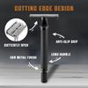 SHAVING REVOLUTION Long Handle Double Edge Safety Razor - Butterfly Open Razor with 10 Japanese Stainless Steel (Black) view 2