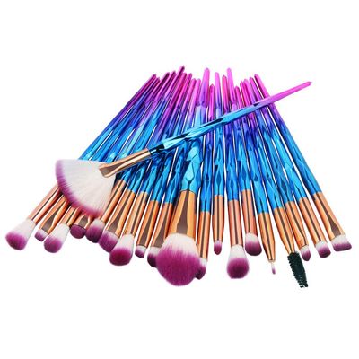 20Pcs Diamond Makeup Brushes Set ,Powder Foundation Blush Blending Eye shadow Lip Cosmetic Beauty Make Up Brush (Purple Blue)