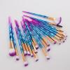 20Pcs Diamond Makeup Brushes Set ,Powder Foundation Blush Blending Eye shadow Lip Cosmetic Beauty Make Up Brush (Purple Blue) view 2