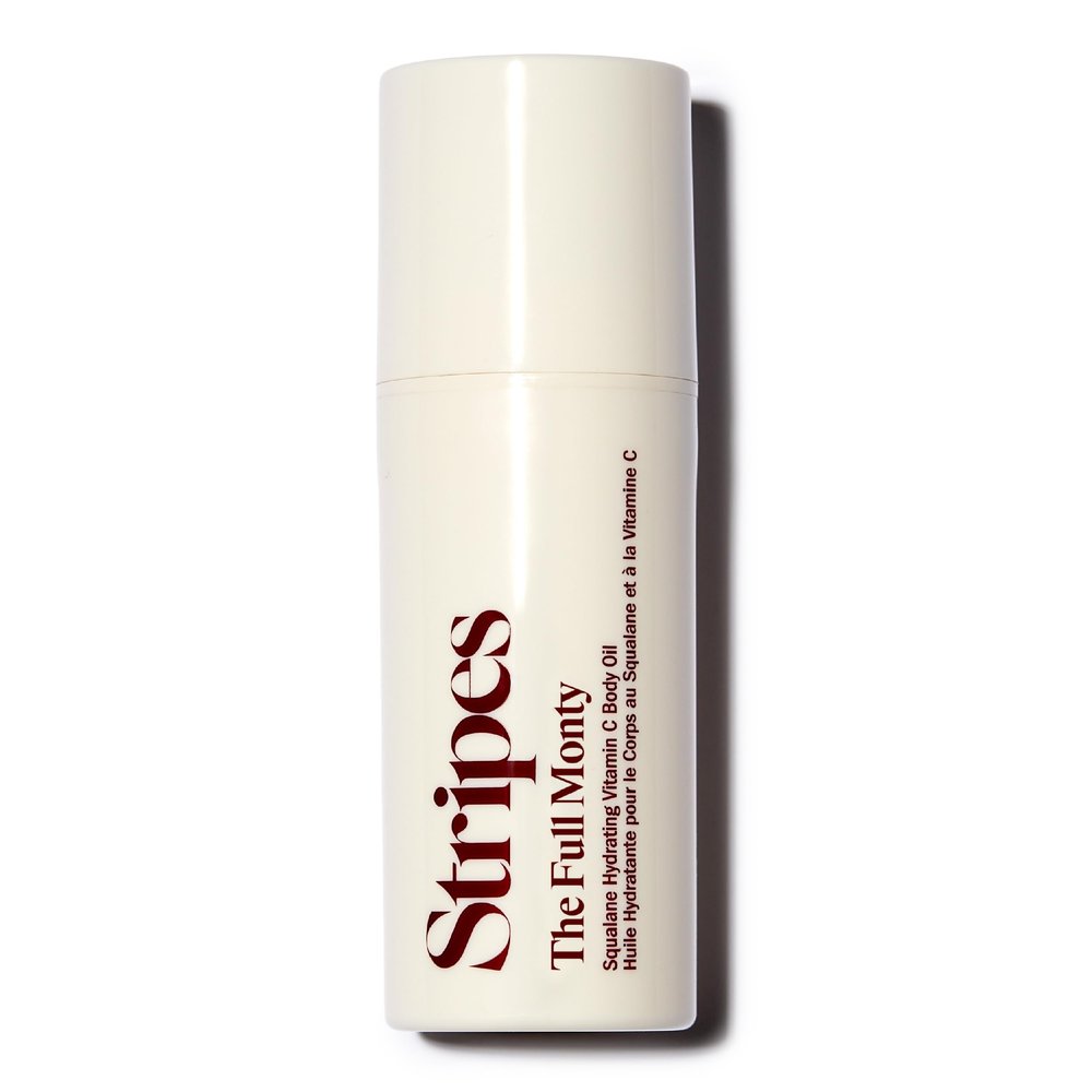 STRIPES Beauty Naomi Watts The Full Monty Post Shower Body Oil Brightens Hydrates With Squalane Vitamin C Improves Skin Softness Elasticity Dry Skin Travel Sized 1.0 Fl Oz