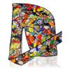 CROWN Silky Design Anime Durag Waves with Long Tails and Quadruple Stitching - Smooth Silky Satin Fabric for Comfort and Compression (DZB1 N) view 1