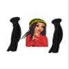 100% Handmade Afro Kinky Human Hair Dreadlocks Extensions. 12 Inches 0.8 cm 30 Strand (BLACK) view 3
