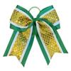 "Confetti Green Yellow" Cheer Bow Tail 3" Ribbon Hair Bows Cheerleading view 1
