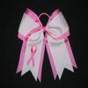 "Breast Cancer Ribbon" Cheer Hair Bow Pony Tail 3 Inch Girls Cheerleading view 1