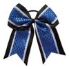 "Confetti Royal Black" Cheer Bow Pony Tail 3" Ribbon Hair Bows Cheerleading view 1