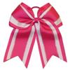 "Hot Pink Glitz" Cheer Bow Pony Tail 3" Ribbon Girls Hair Bows Cheerleading view 1