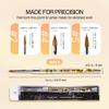 PANA Kolinsky 3D Acrylic Nail Brushes with Liquid Glitter Handle - For Professional Acrylic Powder Liquid Manicure Pedicure (Gold Color, Size #5) view 3