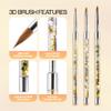 PANA Kolinsky 3D Acrylic Nail Brushes with Liquid Glitter Handle - For Professional Acrylic Powder Liquid Manicure Pedicure (Gold Color, Size #5) view 4