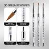 PANA 3D Kolinsky Nail Art Brush - Silver Glitter Handle, Size 5 - Acrylic Nail Art Sculpture Brush for Manicures Pedicure Salon Professional or Beginner view 4