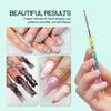 PANA 3D Kolinsky Nail Art Brush - Rainbow Glitter Handle, Size 2 - Acrylic Nail Art Sculpture Brush for Manicures Pedicure Salon Professional or Beginner view 2