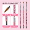 PANA 3D Kolinsky Nail Art Brush - Pink Glitter Handle, Size 5 - Acrylic Nail Art Sculpture Brush for Manicures Pedicure Salon Professional or Beginner view 4