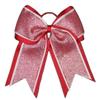 "Shimmer Red" Cheer Bow Pony Tail 3 Inch Ribbon Girls Hair Bows Cheerleading view 1