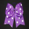 "Polka-DOT Purple" Cheer Bow Pony Tail 3 Inch Ribbon Girls Hair Cheerleading view 1