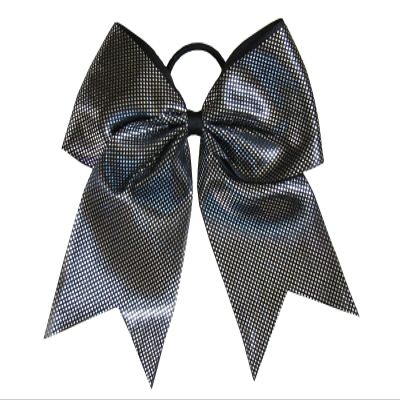 "Sparkle DOTS Black" Cheer Bow Pony Tail 3" Ribbon Hair Bows Cheerleading