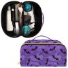 Makeup Organizer Bag, Halloween Black Bats Night Sky with Stars Travel Makeup Bags Makeup Vanity Case Large Capacity Rhombus Cosmetic Toiletry Bag for Girl Women Ladies view 3