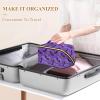 Makeup Organizer Bag, Halloween Black Bats Night Sky with Stars Travel Makeup Bags Makeup Vanity Case Large Capacity Rhombus Cosmetic Toiletry Bag for Girl Women Ladies view 4