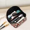 Makeup Organizer Bag, Skull and Flower Travel Makeup Bags Makeup Vanity Case Large Capacity Rhombus Cosmetic Toiletry Bag for Girl Women Ladies view 2