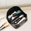 Makeup Organizer Bag, Skull Butterfly Black Travel Makeup Bags Makeup Vanity Case Large Capacity Rhombus Cosmetic Toiletry Bag for Girl Women Ladies view 2