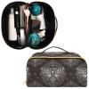 Makeup Organizer Bag, Skull Butterfly Black Travel Makeup Bags Makeup Vanity Case Large Capacity Rhombus Cosmetic Toiletry Bag for Girl Women Ladies view 3