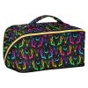 Makeup Organizer Bag, Bright Deer Skulls Travel Makeup Bags Makeup Vanity Case Large Capacity Rhombus Cosmetic Toiletry Bag for Girl Women Ladies view 1