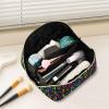 Makeup Organizer Bag, Bright Deer Skulls Travel Makeup Bags Makeup Vanity Case Large Capacity Rhombus Cosmetic Toiletry Bag for Girl Women Ladies view 2