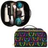 Makeup Organizer Bag, Bright Deer Skulls Travel Makeup Bags Makeup Vanity Case Large Capacity Rhombus Cosmetic Toiletry Bag for Girl Women Ladies view 3