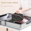 Makeup Organizer Bag, Bright Deer Skulls Travel Makeup Bags Makeup Vanity Case Large Capacity Rhombus Cosmetic Toiletry Bag for Girl Women Ladies view 4