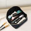 Makeup Organizer Bag, Colorful Neon Cat Heads Travel Makeup Bags Makeup Vanity Case Large Capacity Rhombus Cosmetic Toiletry Bag for Girl Women Ladies view 2