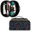 Makeup Organizer Bag, Colorful Neon Cat Heads Travel Makeup Bags Makeup Vanity Case Large Capacity Rhombus Cosmetic Toiletry Bag for Girl Women Ladies view 3