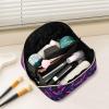 Makeup Organizer Bag, Purple Bat Gothic Travel Makeup Bags Makeup Vanity Case Large Capacity Rhombus Cosmetic Toiletry Bag for Girl Women Ladies view 2