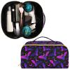 Makeup Organizer Bag, Purple Bat Gothic Travel Makeup Bags Makeup Vanity Case Large Capacity Rhombus Cosmetic Toiletry Bag for Girl Women Ladies view 3