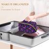 Makeup Organizer Bag, Purple Bat Gothic Travel Makeup Bags Makeup Vanity Case Large Capacity Rhombus Cosmetic Toiletry Bag for Girl Women Ladies view 4
