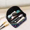 Makeup Organizer Bag, Halloween Luminous Bats Travel Makeup Bags Makeup Vanity Case Large Capacity Rhombus Cosmetic Toiletry Bag for Girl Women Ladies view 2