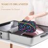 Makeup Organizer Bag, Halloween Luminous Bats Travel Makeup Bags Makeup Vanity Case Large Capacity Rhombus Cosmetic Toiletry Bag for Girl Women Ladies view 4
