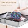 Makeup Organizer Bag, Funny Skulls Travel Makeup Bags Makeup Vanity Case Large Capacity Rhombus Cosmetic Toiletry Bag for Girl Women Ladies view 4
