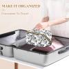 Makeup Organizer Bag, Skull and Flower Travel Makeup Bags Makeup Vanity Case Large Capacity Rhombus Cosmetic Toiletry Bag for Girl Women Ladies view 4