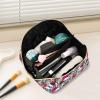Makeup Organizer Bag, Skulls Rose Flowers Travel Makeup Bags Makeup Vanity Case Large Capacity Rhombus Cosmetic Toiletry Bag for Girl Women Ladies view 2