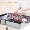 Makeup Organizer Bag, Skulls Rose Flowers Travel Makeup Bags Makeup Vanity Case Large Capacity Rhombus Cosmetic Toiletry Bag for Girl Women Ladies view 4