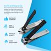 Heavy Duty Stainless Steel Nail Clippers for Men and Women (2 Pcs) view 2