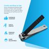 Nail Clipper, Heavy Duty Nail Clipper Toenail Clippers Stainless Steel Nail Cutter for Men and Women Thick Fingernail Toenail (Large) view 2
